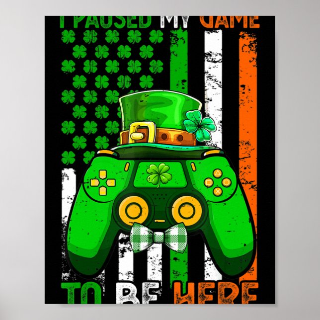 Póster Detuve Mi Juego Para Estar Aquí Bandera De Videoju (Frente)