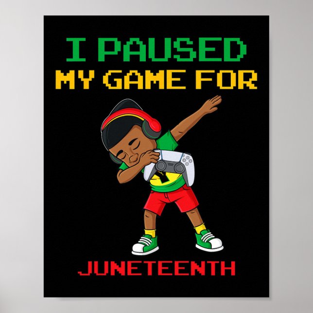 Póster Detuve Mi Juego Para Los Niños De Dabbing El 10 De (Frente)