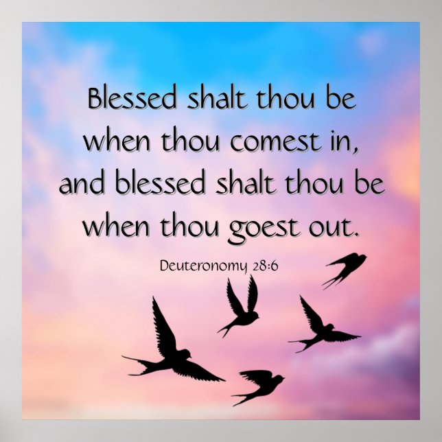 Póster Deuteronomio 28:6 (Frente)
