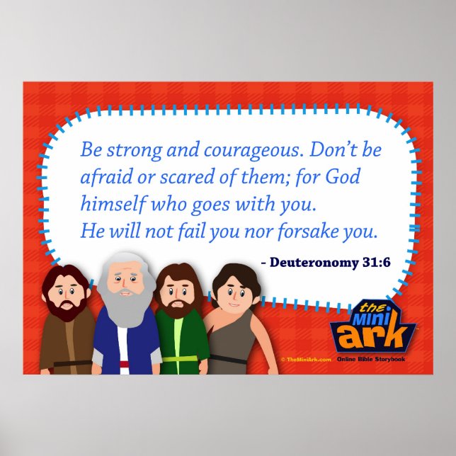 Póster Deuteronomio 31:6 (Frente)