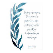 Deuteronomio 31:6, Biblia Verse Print, Strong