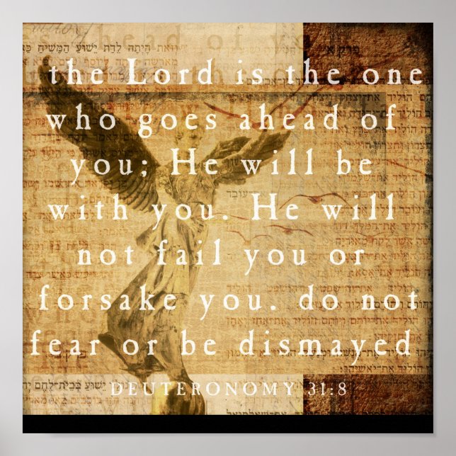 Póster Deuteronomio 31:8 (Frente)