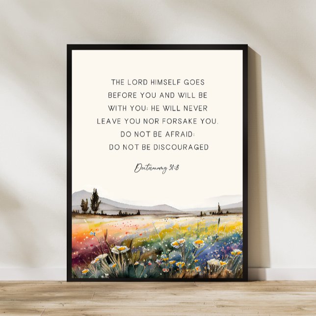 Póster Deuteronomio 31:8, Biblia Verse Wall Art (Subido por el creador)