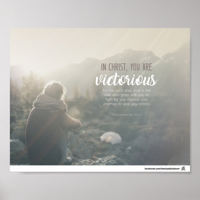 Póster Deuteronomy 20:4 - You are victorious (Frente)