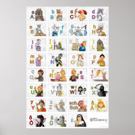 Póster Deutsches Fingeralphabet II