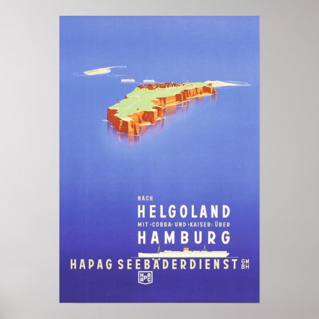 Póster Deutschland: 1939 - HaPag Helgoland Reise (Frente)