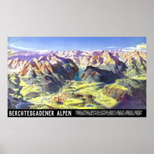 Póster Deutschland: 2021 - Alpen Berchtesgaden Panorama