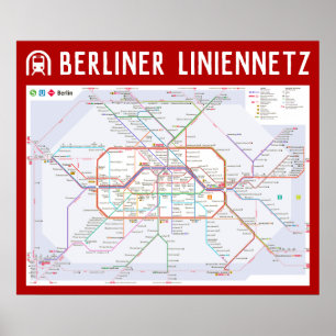 Póster "Deutschland: 2021/heute Berlin - (U/S/Tram) Netz