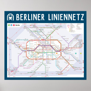 Póster "Deutschland: 2021/heute Berlin - (U/S/Tram) Netz