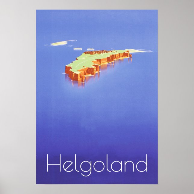 Póster "Deutschland: 2021/heute Nordsee - Helogland Reise (Frente)