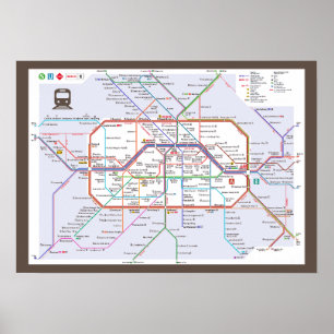 Póster " Deutschland: 2022/heute Berlin - Liniennetz ...