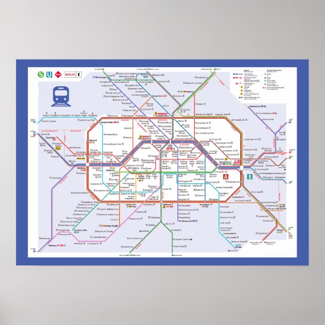 Póster " Deutschland: 2022/heute Berlin - Liniennetz ... (Frente)