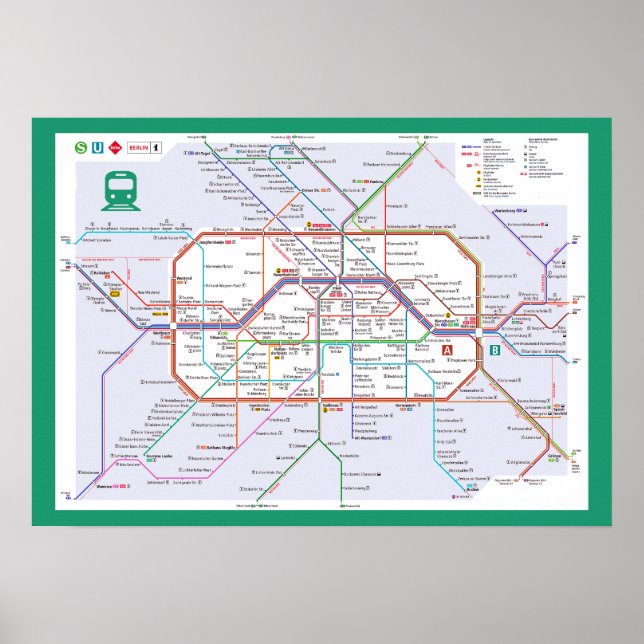 Póster " Deutschland: 2023/heute Berlin - Liniennetz ... (Frente)