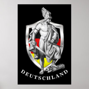 Póster Deutschland Alemania Hermann Arminius Poster