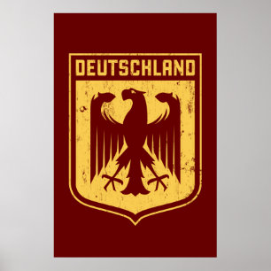 Póster Deutschland Eagle - escudo de armas alemán