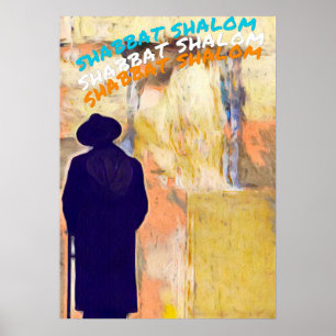Póster Devant le mur shabbat shalom