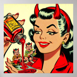 Póster Devilish Pin-up