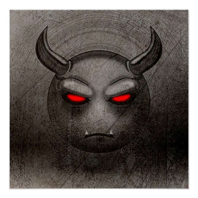 Poster Devilmoji Vintage (Anverso)