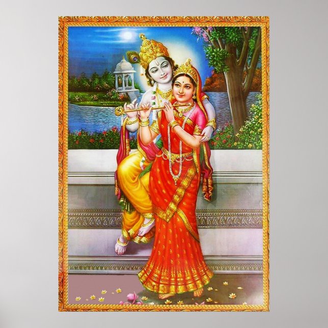 Póster Devoción a Radha Krishna (Frente)