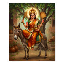 Póster devocional hindú de la diosa Sheetla Mata