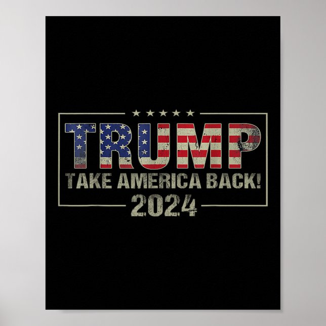 Póster Devolver a Estados Unidos la bandera estadounidens (Frente)