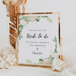 Póster DEVON Dirección el Rótulo de ducha de novia sobre<br><div class="desc">La Colección Devon es un impresionante conjunto de diseños que capta perfectamente la belleza de la naturaleza en sus delicados suculentos acuarelas, follaje y flores de color. Los tonos suaves y delicados del verde y el rubor le dan un toque de romanticismo y delicadeza, mientras que los detalles de las...</div>