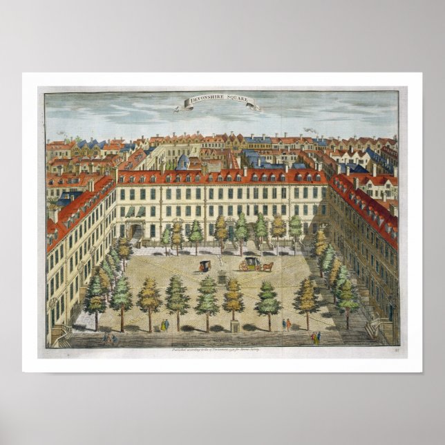 Póster Devonshire Square, para 'Stow's Survey of London', (Frente)