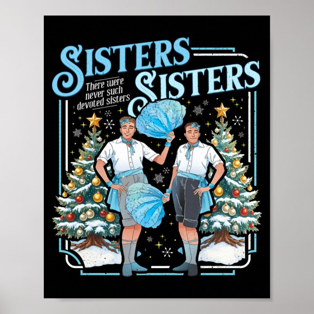 Póster Devoted Sisters White Xmas Merry Christmas Snowfla (Frente)