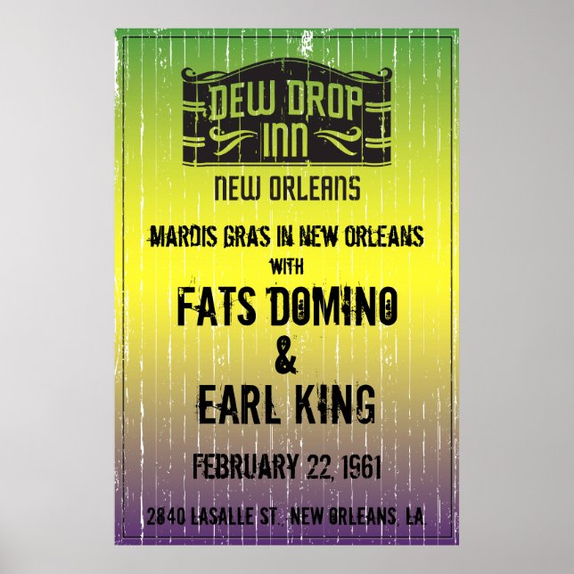 Póster Dew Drop Inn New Orleans Show (Frente)