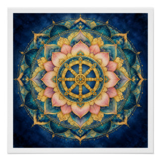 Póster Dhamar Mandala del Loto