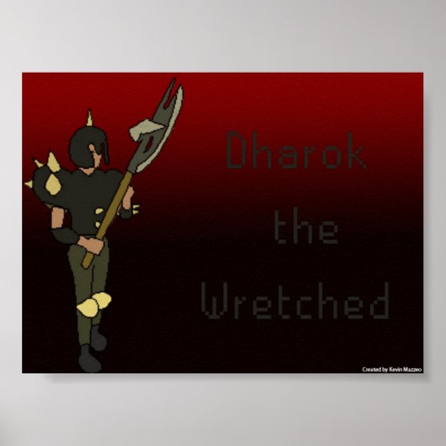 Póster Dharok, el miserable Poster (Frente)