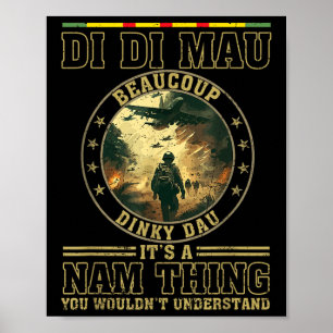 Póster Di Mau Su Cosa De Nam Dinky Dau Funny Vietnam Ve