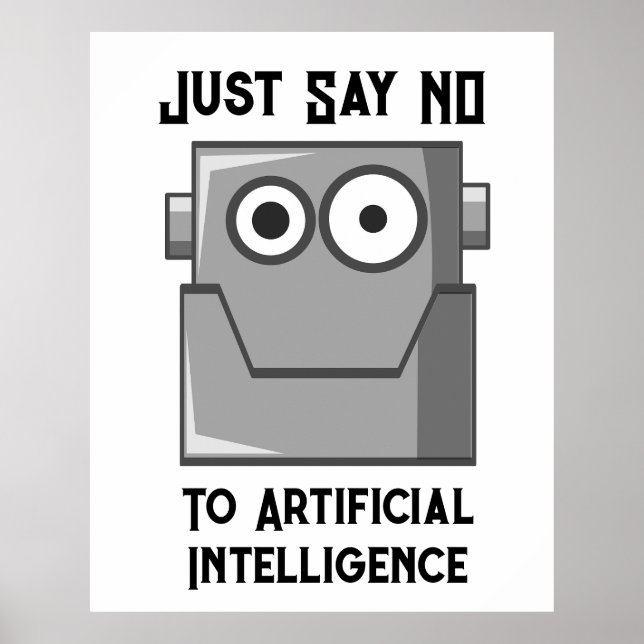 Póster Di No a la Inteligencia Artificial (Frente)