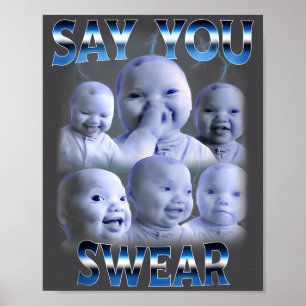 Póster Di Que Juráis Nicho Bebé Conteniendo la Risa Gen