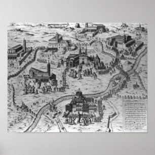 Póster Di Roma, 1575 de Le Sette Chiesa
