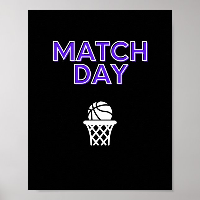 Póster Día 1 del partido de baloncesto (Frente)