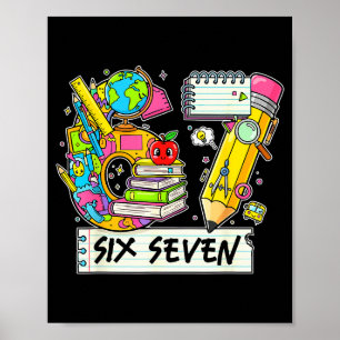 Póster Día 67 divertido de la escuela, Vibes divertido Se