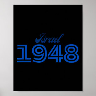 Póster Día 76 Israel - 1948 Am Israel Chai - Judío
