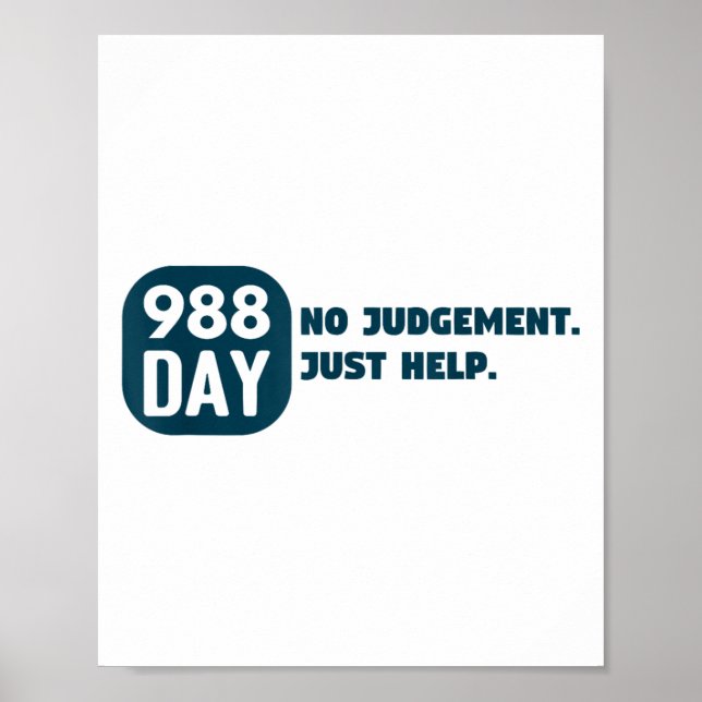 Póster Día 988 - 8 de septiembre - Awarene de prevención  (Frente)