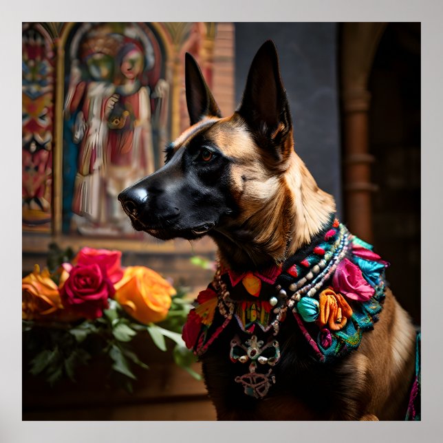 Póster Día belga de los muertos en el Altar de Malinois (Frente)