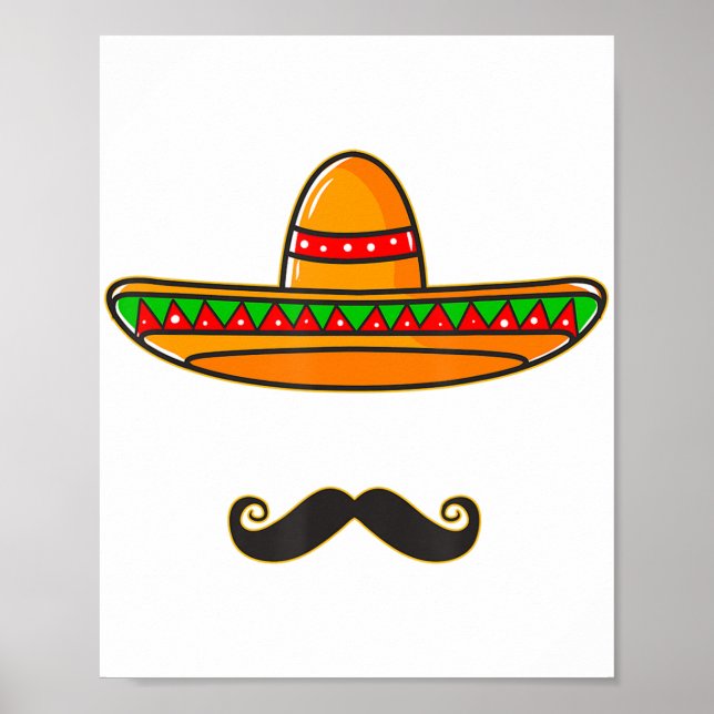 Póster Día Cinco De Mayo Regalos Mexicanos Nacho Media Ce (Frente)