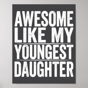 Póster Día como hija menor madre padre humor