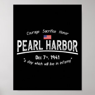 Póster Día Conmemorativo De Pearl Harbour En Hawái Día De