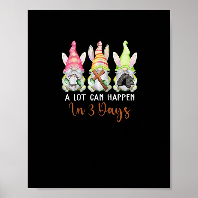 Póster Día Cristiano De Pascua Puede Pasar Mucho En 3 Día (Frente)