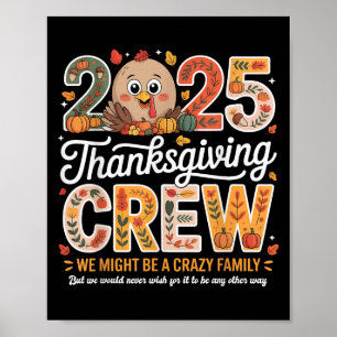 Póster Día de Acción de Gracias de Familia 2025 Crew