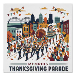 Póster Día de Acción de Gracias en Memphis