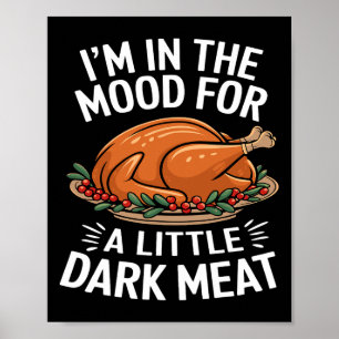 Póster Día de Acción de Gracias estoy en el ánimo de la c