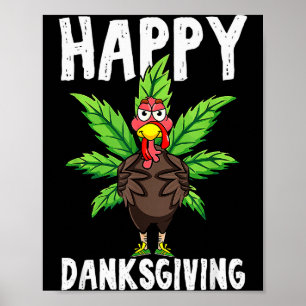 Póster Día de Acción de Gracias Hierba Feliz Danksgiving 