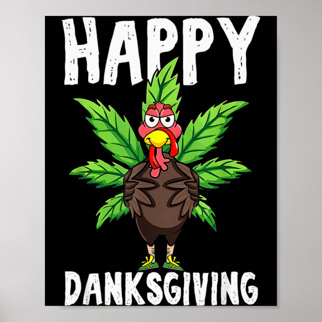 Póster Día de Acción de Gracias Hierba Feliz Danksgiving  (Frente)