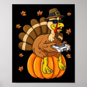 Póster Día de Acción de Gracias Jugador de Turquía Calaba